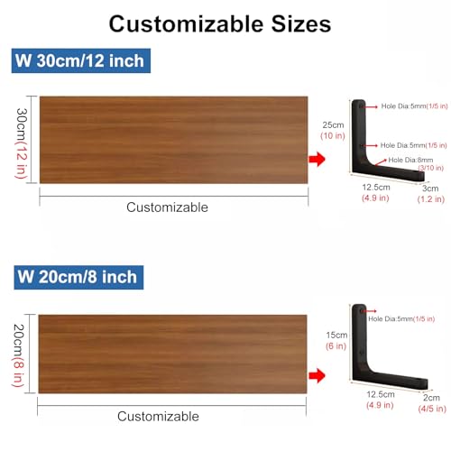 Étagère murale flottante pour ranger sans encombrer : la solution bois rustique 30 x 80 cm