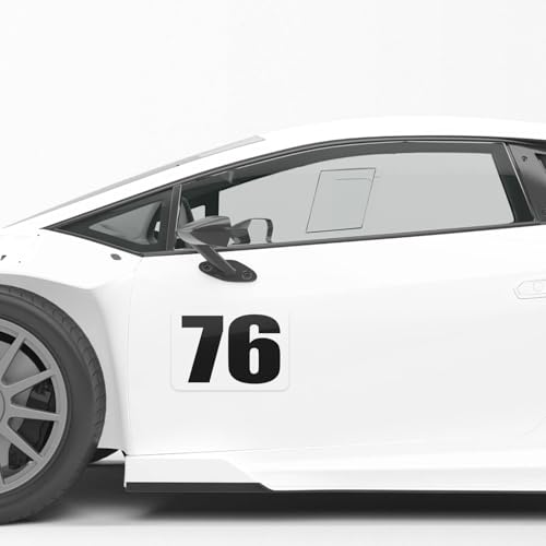 MC MOTOPARTS Custom Rectangular Magnet Racing Numbers - 4