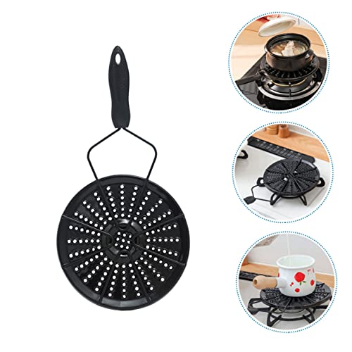 Mikinona Induction Adapter Heat Diffuser Black Enamel and Iron Radiator with Handle Design for Gas Stoves and Stoves Compatible with Cooking Utensils and Ceramic Pots - Image 8