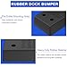 OrangeStar Heavy Duty 2-Pack Rubber Dock Bumper for Boat Docks, Warehouse Loading Docks, Pier Protection, Black