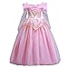 Produktbild ELSA & ANNA® Mädchen Prinzessin Kleid Aurora Kleid Sleeping Beauty Kleid Verrücktes Kleid Partei Kostüm Outfit DE-SLP01 (4-5 Jahre, Rosa)