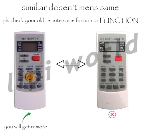 Image of LipiWorld 45A AC Remote Control (Old Remote Exactly Same Remote Will Only Work) Compatible for VOLTAS AC Remote