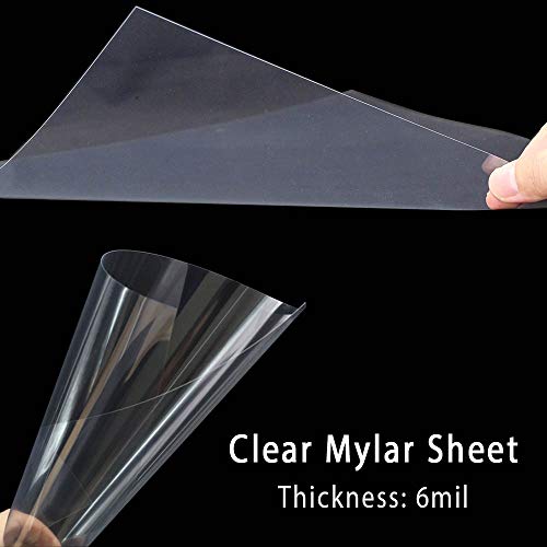 15 Pack 6 Mil Mylar Sheets, 12 x 12inch Clear Blank PET Blank Stencil Material, Make Your Own Stencil Compatible Vinyl Cutting Maching - Image 3