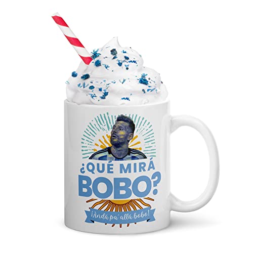 Nanoko Taza Desayuno Messi Qué mirá Bobo taza vaso café infusiones té chocolate Cover