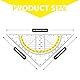 HZXINYI 4 Stück Geometrie Dreieck - 15.5cm Zeichendreieck Winkelmesser Kunststoff Geodreieck Transparent Flexibel Geodreieck Zeichendreieck Geeignet für Büro Studenten Designer