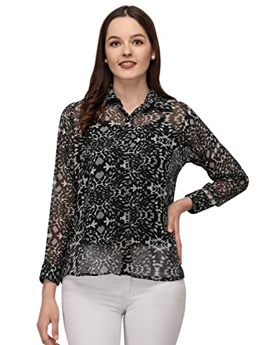 Image of Animal Print Gerogette Shirt