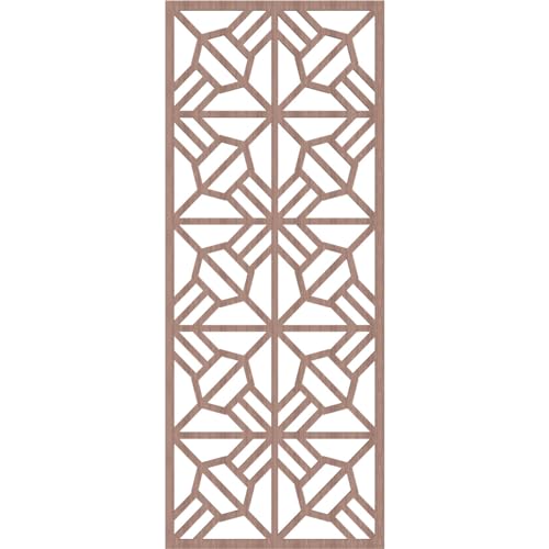 Image of 21 3 /8 inchW x 54 3 /8 inchH x 3 /8 inchT Auburn Decorative Fretwork Wood Wall Panels, Walnut