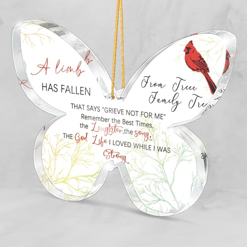 Comforting Memorial Butterfly - Sympathy Gift for Loss of Mother, Father, or Loved One, Graceful Hanging Decoration for Wall, Tree, or Car to Honor Their Memory