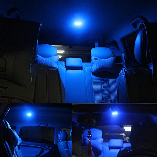 Everbrightt 5-Pack Blue 5050 24Smd Led Panel Dome Light Lamp Auto Car Reading Interior Lamp Dc 12V With T10 / Ba9S / Festoon Adapters #TOP1