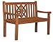 Produktbild Mr. Deko Gartenbank Sailor Teak 120 cm Gartenbank aus Teakholz - wetterfest & massiv - Sitzbank für Garten & Balkon - Holzbank mit Armlehne & Rückenlehne