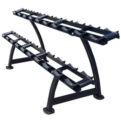 French Fitness 2 Tier Saddle Dumbbell Rack, 10 Pairs (New)