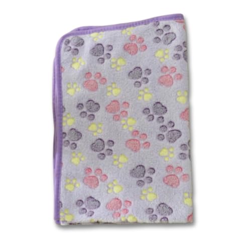 stepmarket ペットブランケット 大きめパープル単品 75×50cm ベッド 敷物 柔らかい フリース素材 犬 猫 モコモコ 寝具 ベッド フリース かわいい 大きめ 小型犬 子猫 寝心地 落ち着く やわらかい