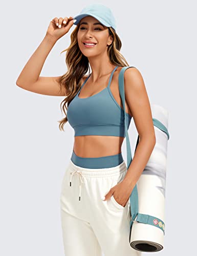 Image of CRZ YOGA Butterluxe Y Back U Neck Sports Bra | Light Support, Removable Pads, Yoga, Extremely Soft, Longline, for Women