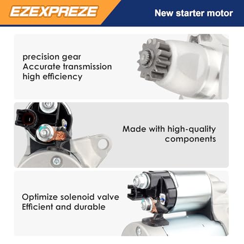 Image of Ezexpreze 17825N Starter Motor for Toyota Camry 02-17, Sienna 04-16, Highlander 04-19, RAV4 06-18, Avalon 05-18, Solara 02-08, Lexus RX330 RX350 ES330 ES350 NX200t, 2.4L 3.0L 3.5L 3.3L, 428000-1080