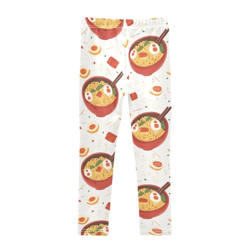 Ramen Noodle Girls Leggings,Workout Leggings for Girls Toddler Athletic Legging Size for 3-10T2