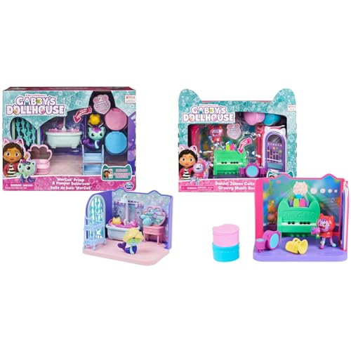Gabby's Dollhouse Salle de Bain Marine et Salle de Musique Groovy pour Enfant