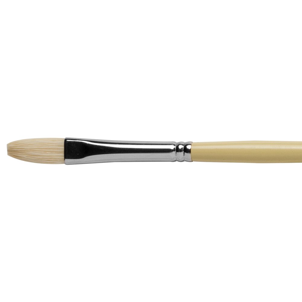 Pro-Arte Beige Pro Arte : Series B Hog Bristle Oil / Acrylic Brush Size 4 Long Flat