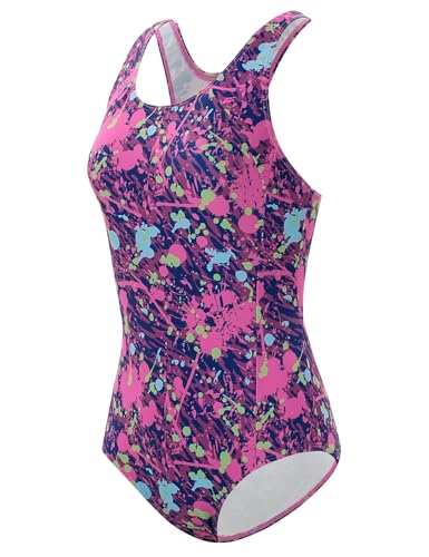 Image of Girls' Swimsuit One Piece Swimming Suits Flyback Swimwear for Practice