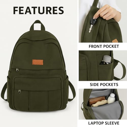 FUOCO Laptop Backpack Green - Image 5