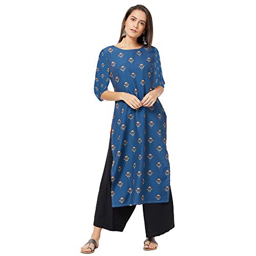 Image of GoSriKi Women Crepe Regular Kurta