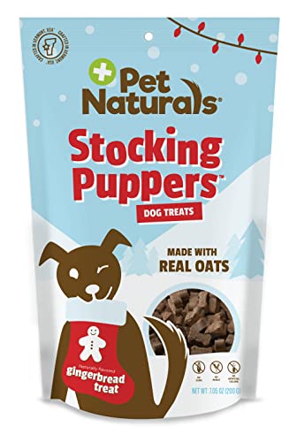 Stocking Puppers Gingerbread Dog Treats, 7.05oz - Naturally Flavored Holiday Snack, Perfect Stocking Stuffer for Dogs