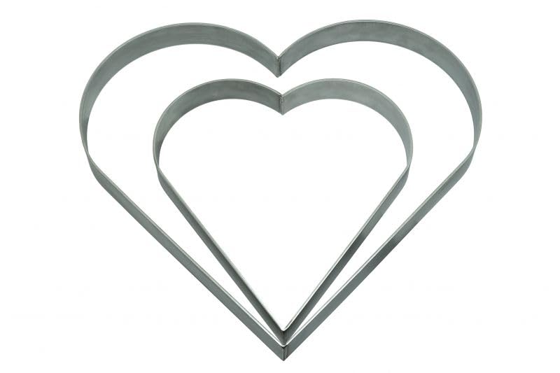 Herz Edelstahl Beeteinfassung Garten Designblech Beet Grabschmuck Grabeinfassung Pflanzring (400x400mm)