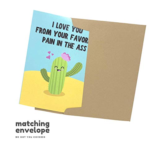 Sleazy Greetings Funny Mothers Day Card | Cute Happy Birthday Card For Mom Dad From Daughter Son | Adult Dirty Humorous Mother’s Day Or Father's Day Appreciation Card | Favorite Pain Cactus Card #TOP5