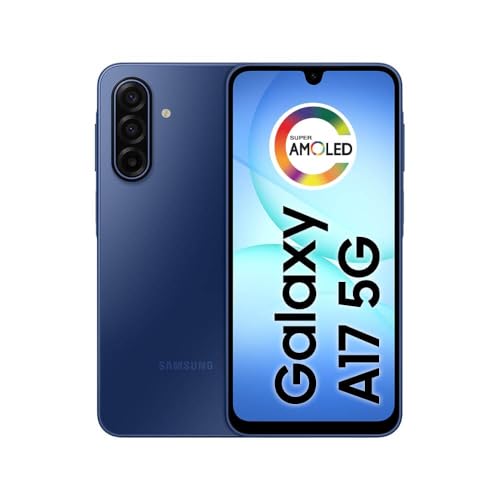 Samsung Celular Galaxy A17 5G com IA, 128GB, 4GB RAM, Câm de 50MP, Tela de 6.7", NFC, IP54 (Azul)