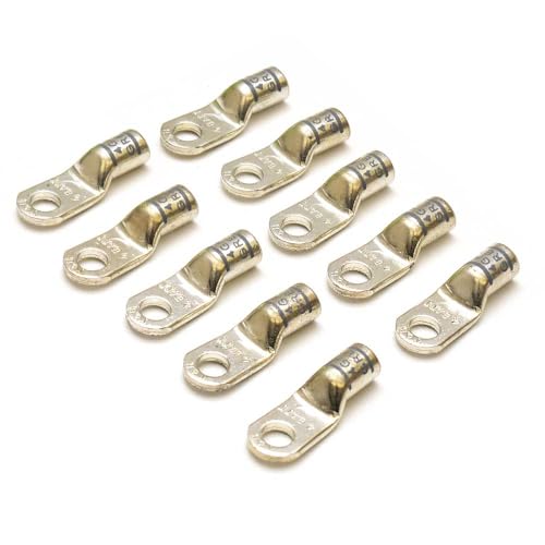 Thomas Betts Boat Battery Cable Lugs BAL414 | 4AWG 1/4 Inch (Set of 10)