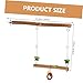 Happyyami Parrot Toys for Large Birds Bird Hammock Swing Parrot Accessories Wooden Playstand Cage Bird Swing