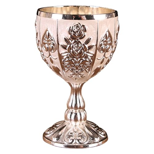 Veeteah Copa de cáliz, Copa | Taza de Licor de Vino en Relieve de aleación de Zinc de 30 ml - Adornos para gabinete de Vino, Copa de Vino pequeña para Cerveza, cóctel, Whi, Adornos Retro