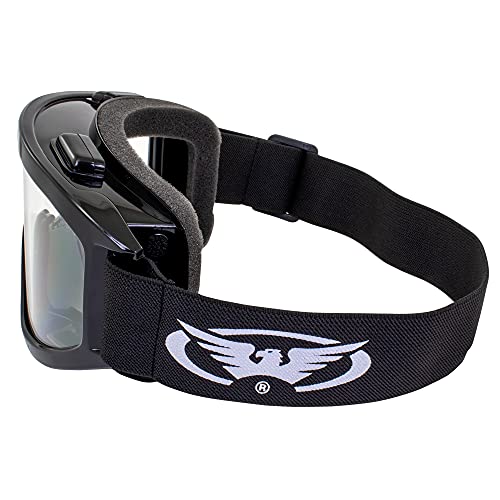 Windshield Goggle Kit Smoke/Clear Lenses Over-Prescription Glasses #TOP3