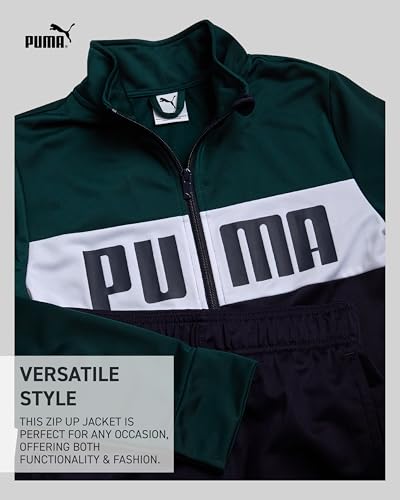 PUMA Boys Pants Set - 2 Piece Tricot Athletic Zip Up Jacket Sweatshirt and Active Jogger Pants - Boys Activewear Set (4-16)2