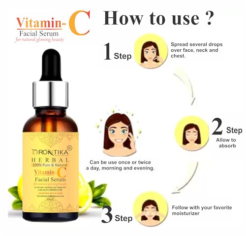 Image of Vitamin C Face Serum, For Nourished & Bright Skin with Antioxidant Rich Vitamin C & Kakadu Plum Extract, Non Greasy, 30 ml