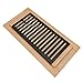 White Oak Wood Floor Register, Drop in Vent Cover with Damper, 2-1/4 x 12 Inch (Duct Opening), 3/4 Inch Thickness, Unfinished