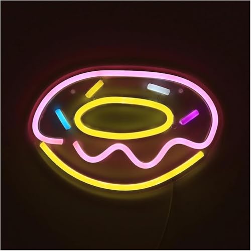 Lampe au néon Donut à éclairage LED doux pour chambre ado - 5