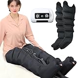Lymphdrainage Gerät Beine Bei Lipödem Lymphdrainage Gerät Wasser Beine 6 Luftkammern Beinmassagegerät mit Luftkompression Venen Massagegerät Beins Massagegerät (Black(2legs), XXL(70CM))