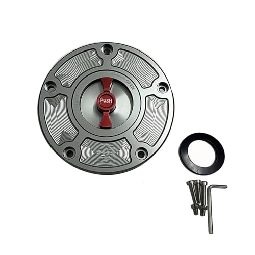 �^���N�L���b�v CFMOTO 250-SR 450-SR 450SR-S 675SR-R CNC �R���K�X�^���N�L���b�v�J�o�[�I�[�g�o�C�A�N�Z�T���[�ɓK�� �K�\�����^���N�L���b�v(Gray red)