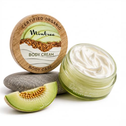 Image of Mintree Muskmelon Moisturizing Body Butter for Men and Women, 72hrs Hydration, 150g