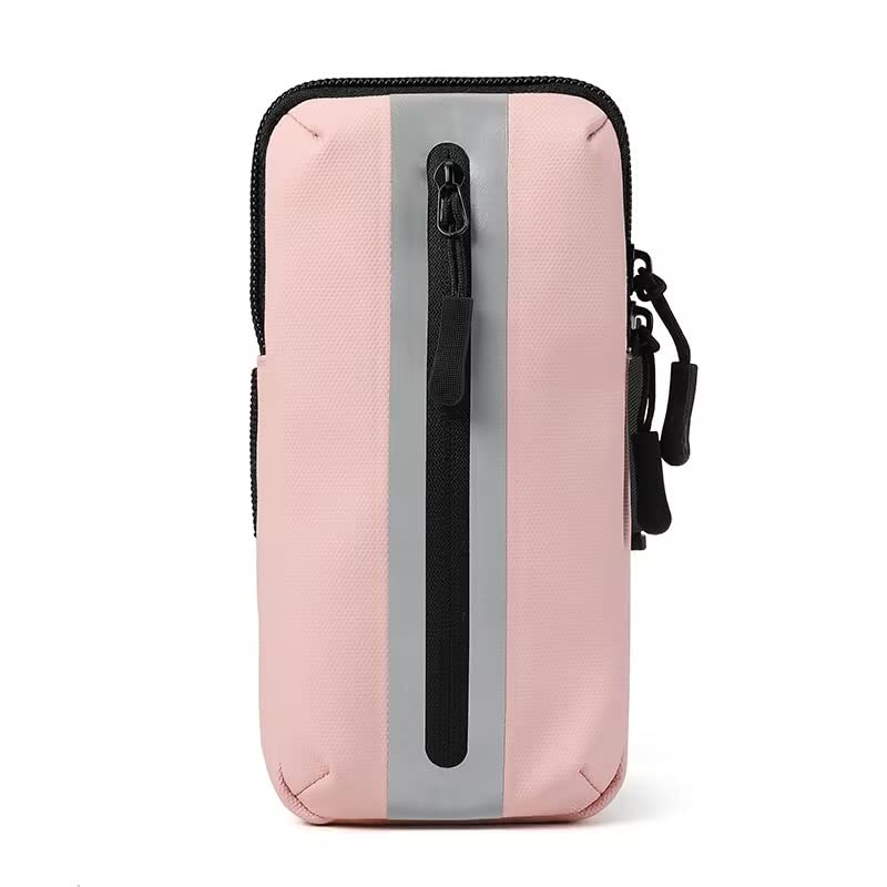 UMILAKE Phone Holder for Running for Women Men Waterproof Small Arm Bands Arm Band for Phone for Running Use for Running Hiking and Biking Arm Bands with Card/Key Bag/Earphone (Pink)