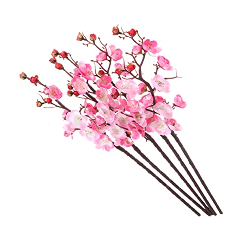Yardenfun 5個 造花 梅 花 造花 造花 ウェディング 花束 ホーム 装飾 造花 花 花束 造花 梅 花 造花 梅 花 飾り 桃 花