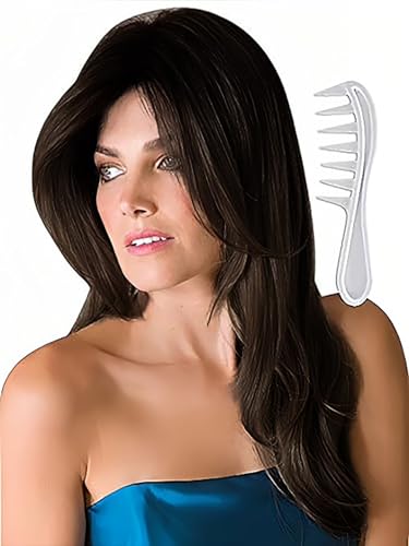 Noriko Angelica Synthetic Wig with Wig Lift Comb - Dark Chocolate