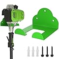 leevanoo Garage Organizer Trimmer Rack, 6.2" Hook Garden Power Tool Hanger for Grass Trimmer, Hedge Trimmer, Leaf Blower, Garage Organizer Tool Holder for Garage Storage Shed Organization, Green
