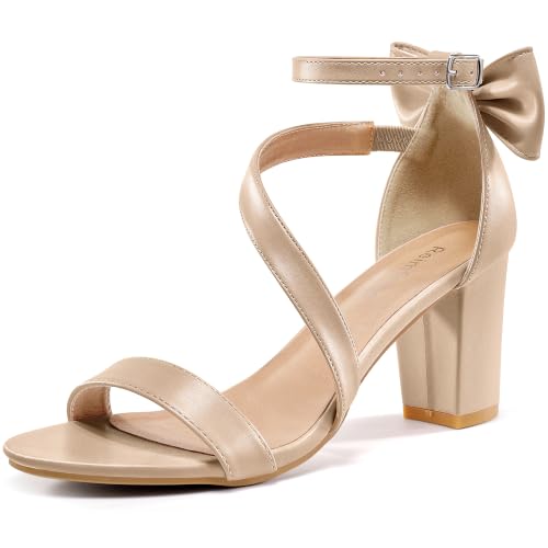Image of Reimferce Comfortable Block Heels for Women: Cushioned Insole