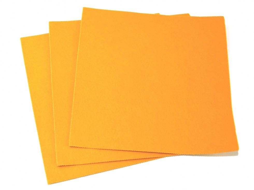 Minerva 9" Acrylic Felt Fabric Sheets (Value Pack) for Toymaking, Homecrafts, Handicrafts & DIY Mustard - per Pack of 10