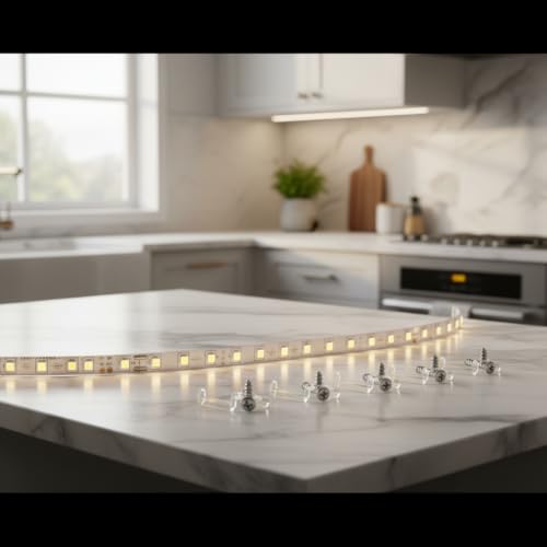 Image of 100Pcs Silver LED Strip Light Clips Light Fixture Mounting Bracket Clips One Side LED, Outside Rope Light Hangers for 10 mm Wide Non Waterproof LED Strip Lights,Wall Lights,Lighting Ceiling Fans