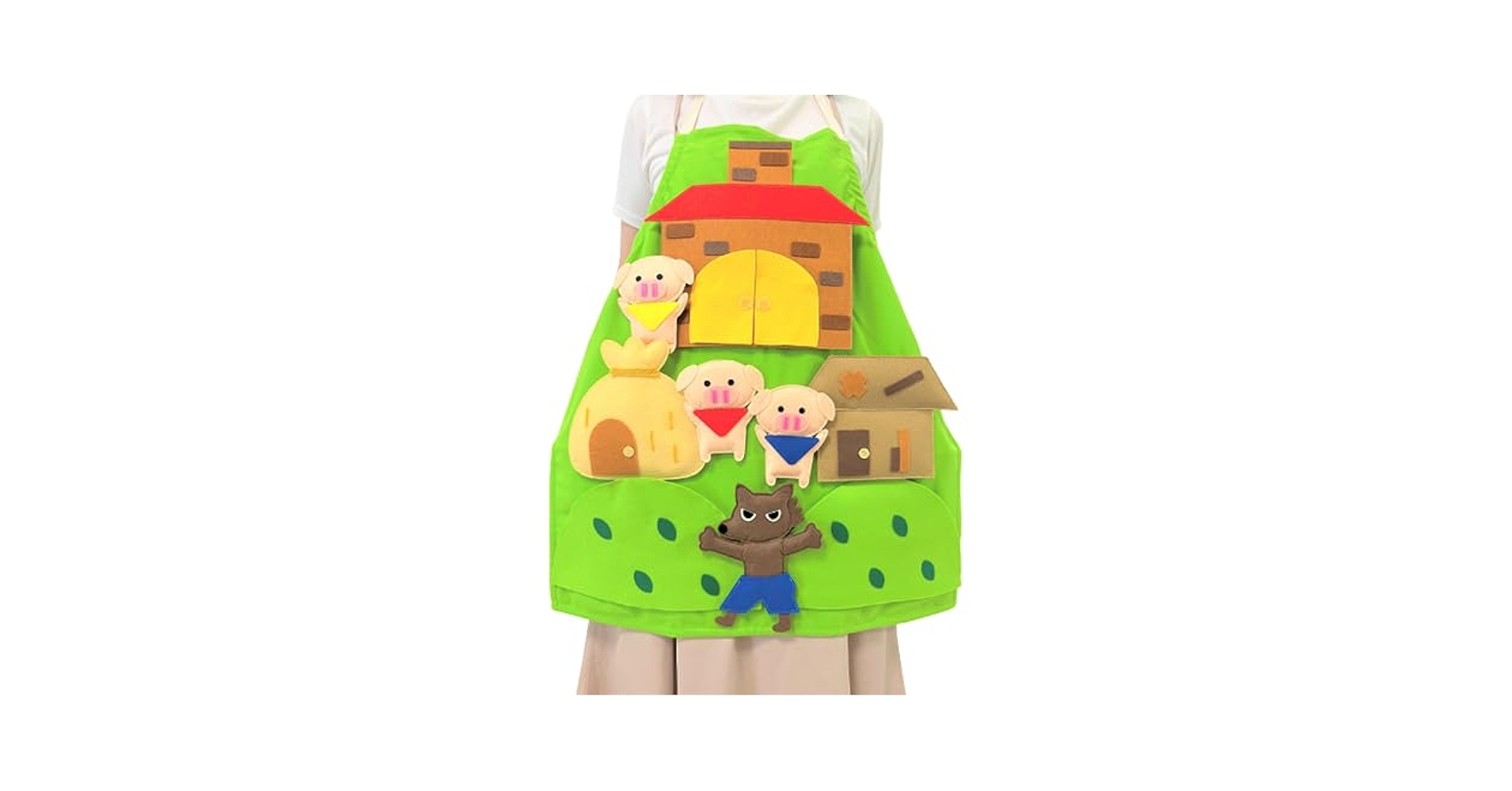 Amazon.co.jp: [てくてくも] おはなしエプロン® 3びきの子豚 3