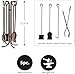 Plow & Hearth 5 Piece Hand Forged Iron Fireplace Tool Set 27.5