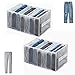 NIBESSER 2 Pcs Jeans Organisateur de Tiroir avec Poignée et 7 Compartiments, Boite a Rangement Pantalon d'Armoire Pliable en Maille Grande Capacité pour Séparateurs de Placard Penderie