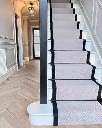 Barras para alfombras de escalera huecas en color negro y de 130 cm de longitud 4